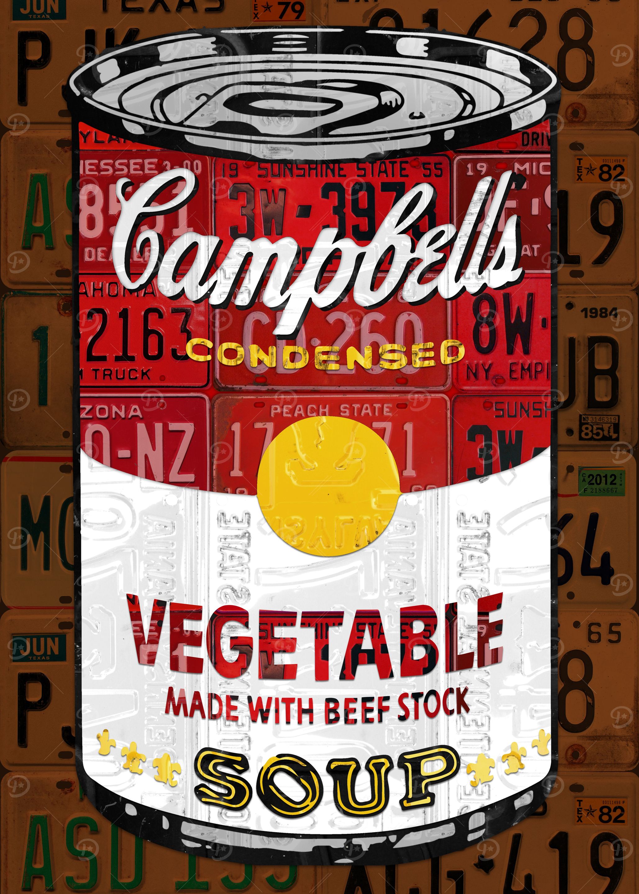 Soup Can License Plate No2