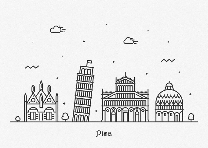 Pisa City Skyline