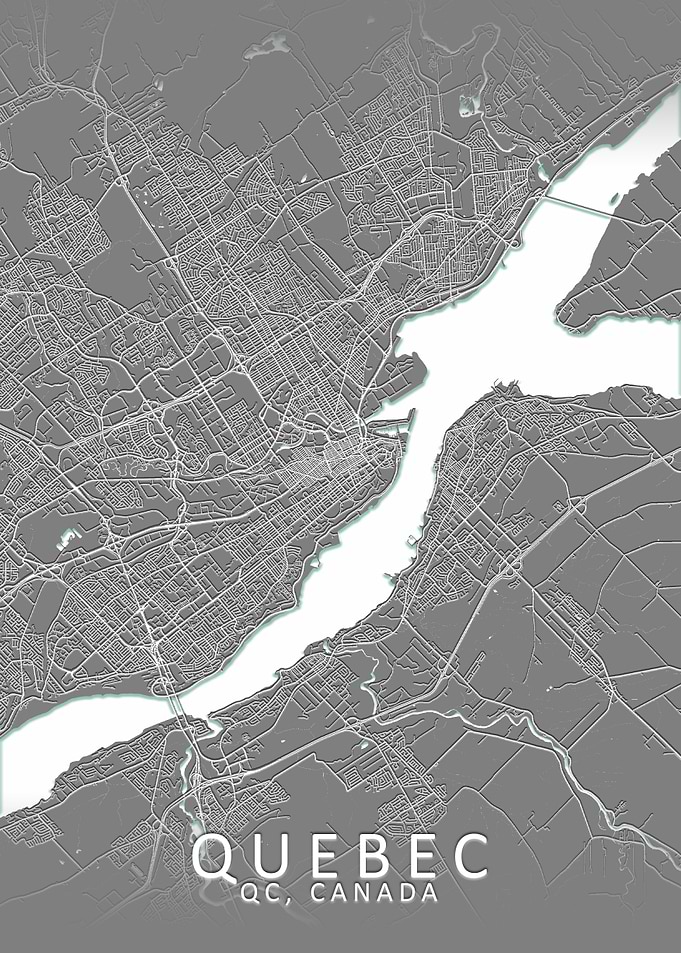 Quebec Grey City Map