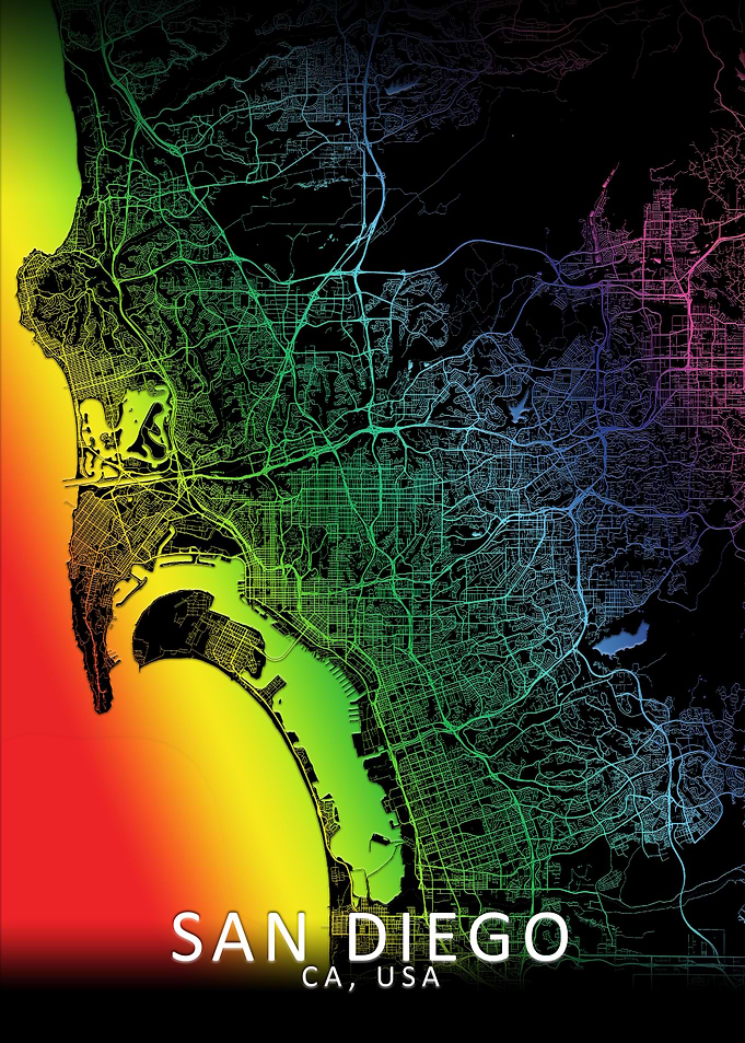 San Diego Rainbow City Map