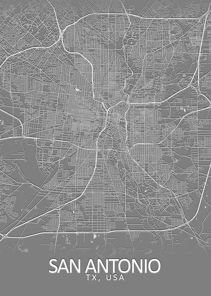 San Antonio Grey City Map