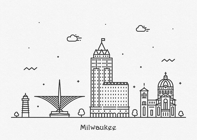 Milwaukee City Skyline