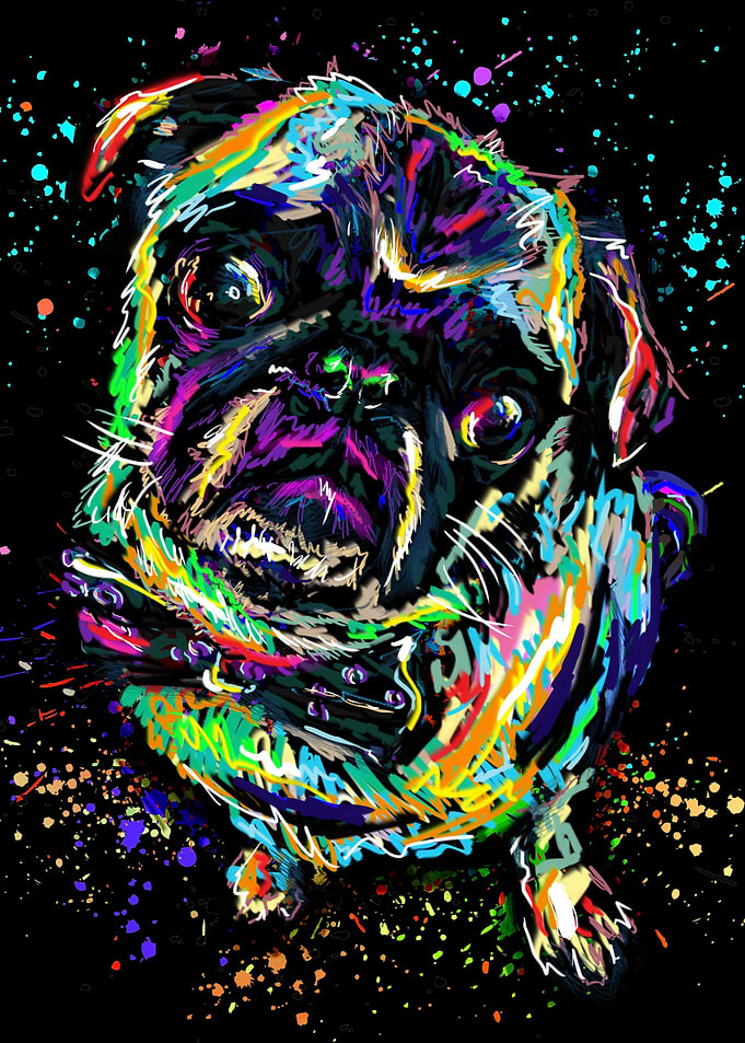 Pug Dog Pet Art