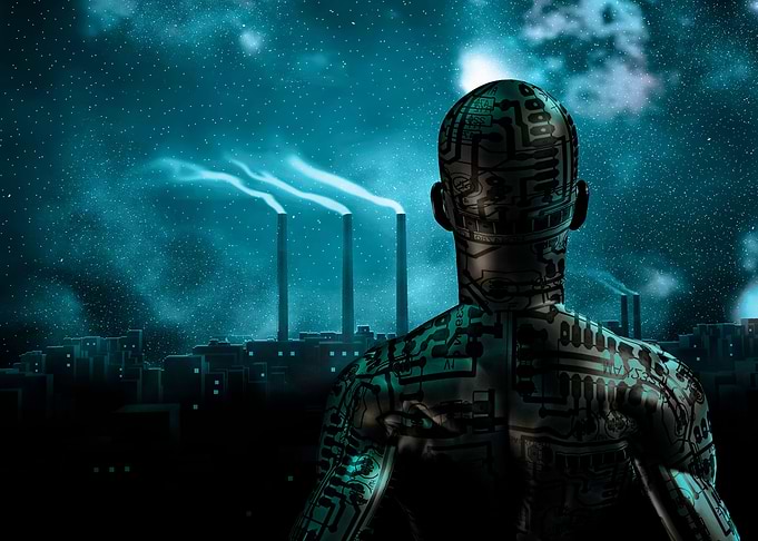 Cyborg before the city