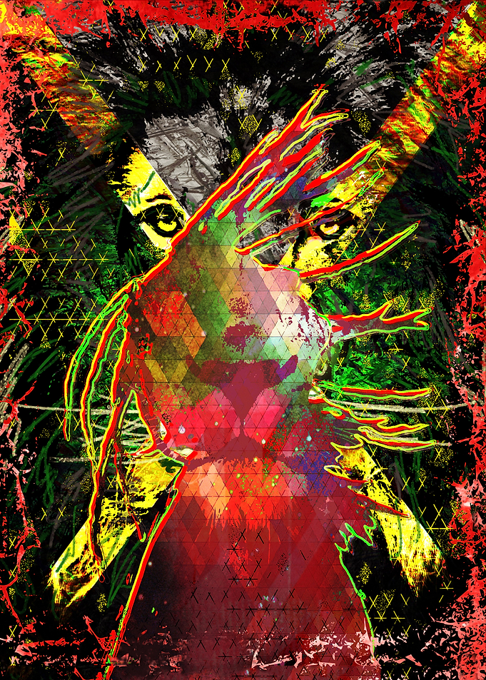 Jamaican Reggae Lion Art