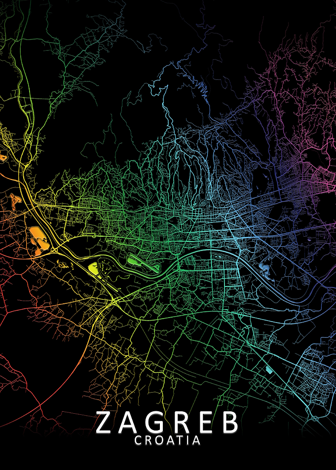 Zagreb Rainbow City Map