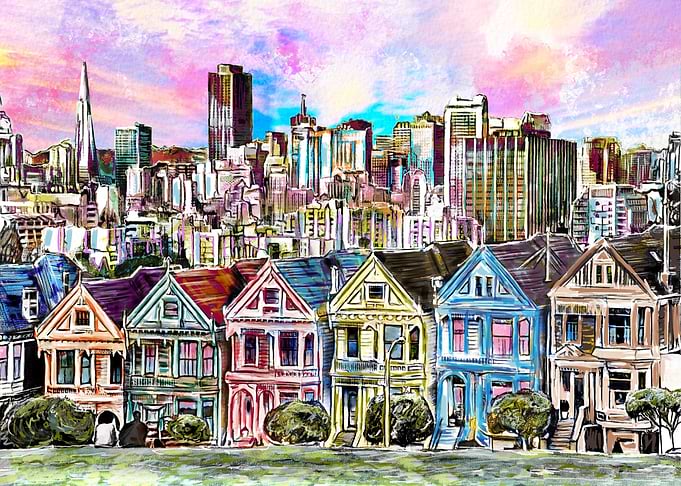 San Francisco Skyline Art