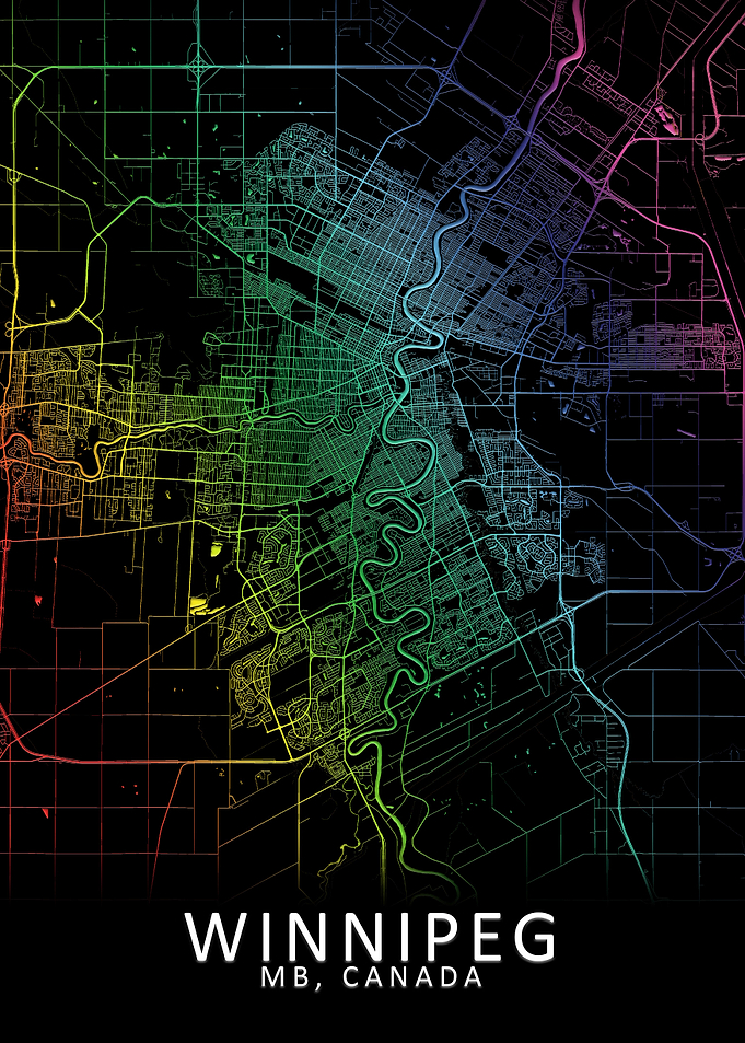 Winnipeg Rainbow City Map