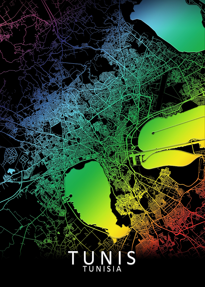 Tunis Rainbow City Map