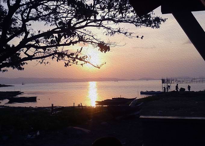 sunset at summer