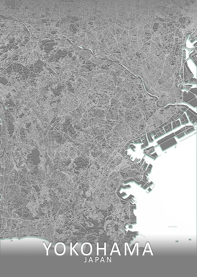 Yokohama Grey City Map
