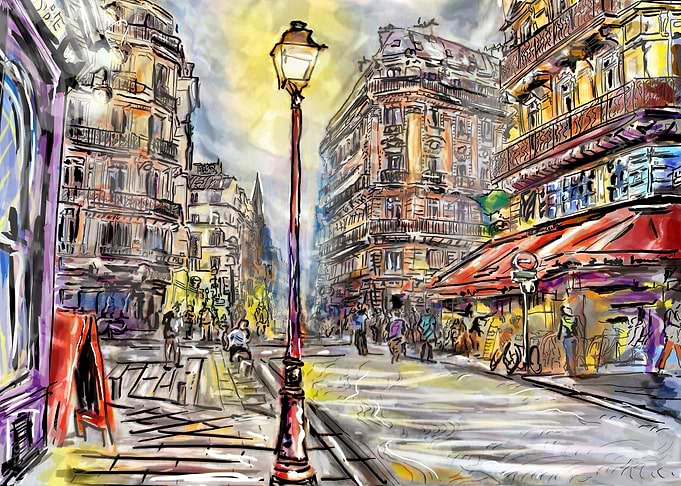 Paris Cityscape Art