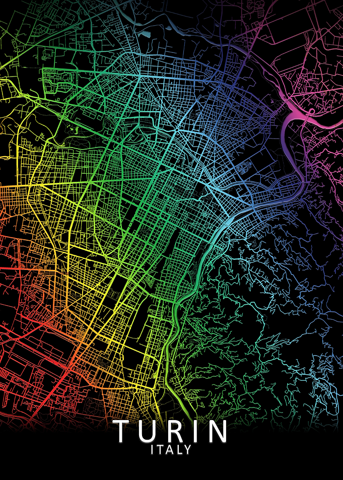 Turin Rainbow City Map