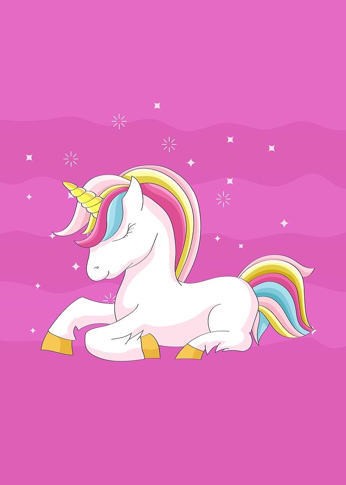 Cute Lying Unicorn