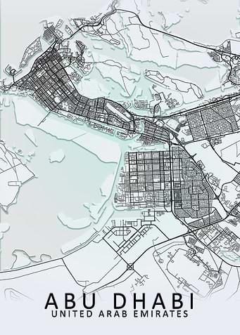 Abu Dhabi White City Map