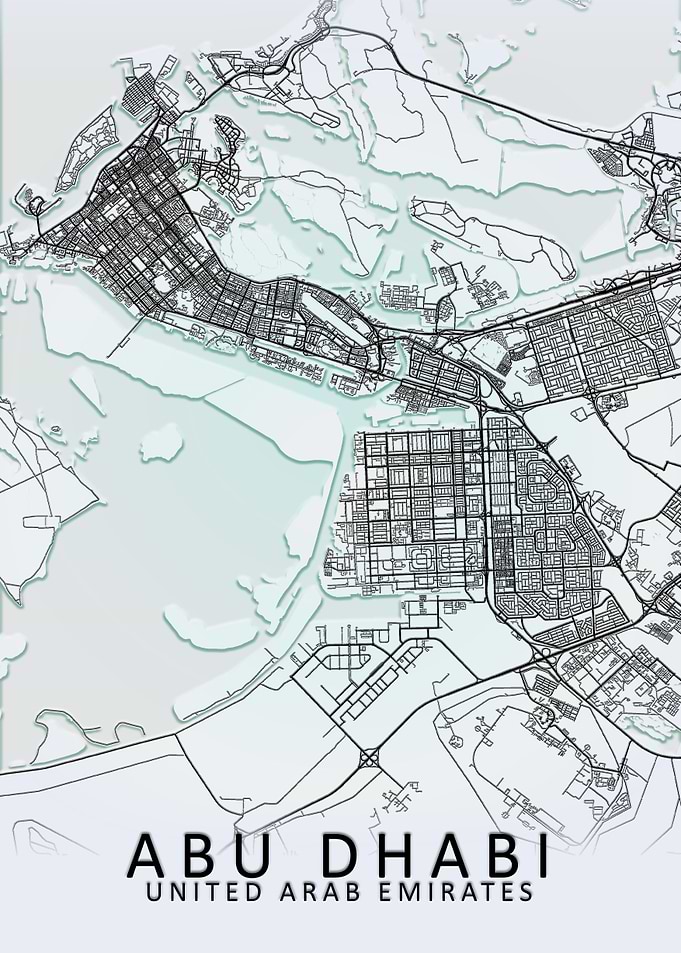 Abu Dhabi White City Map