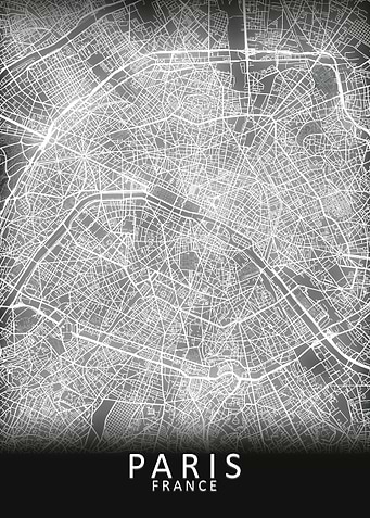 Paris LED Glow City Map
