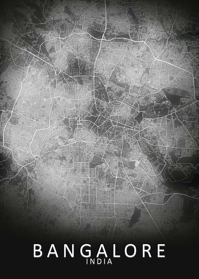 Bangalore LED Glow CityMap