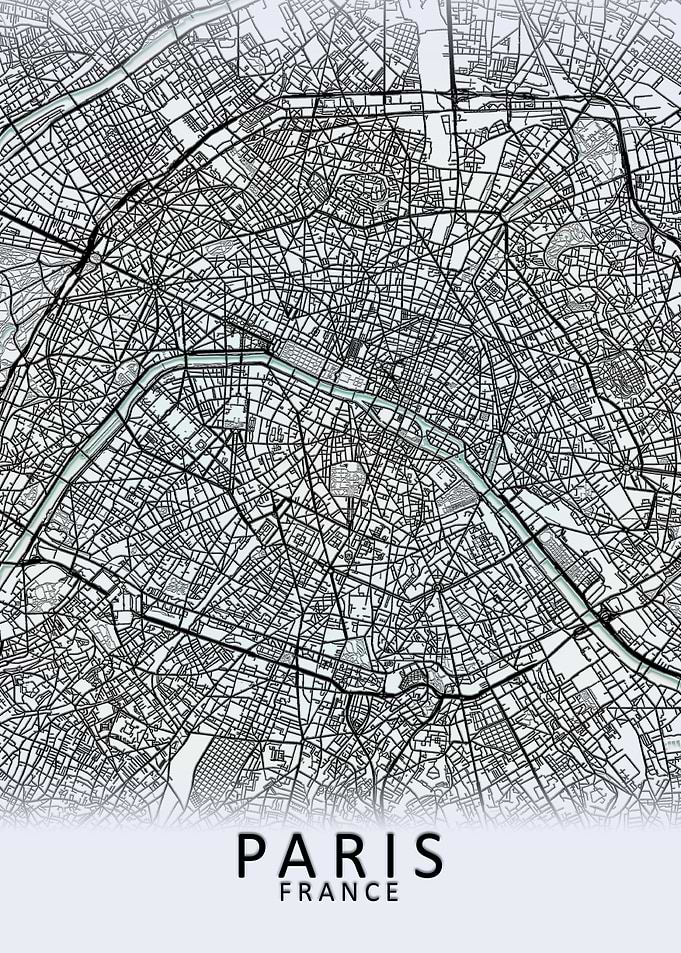 Paris White City Map