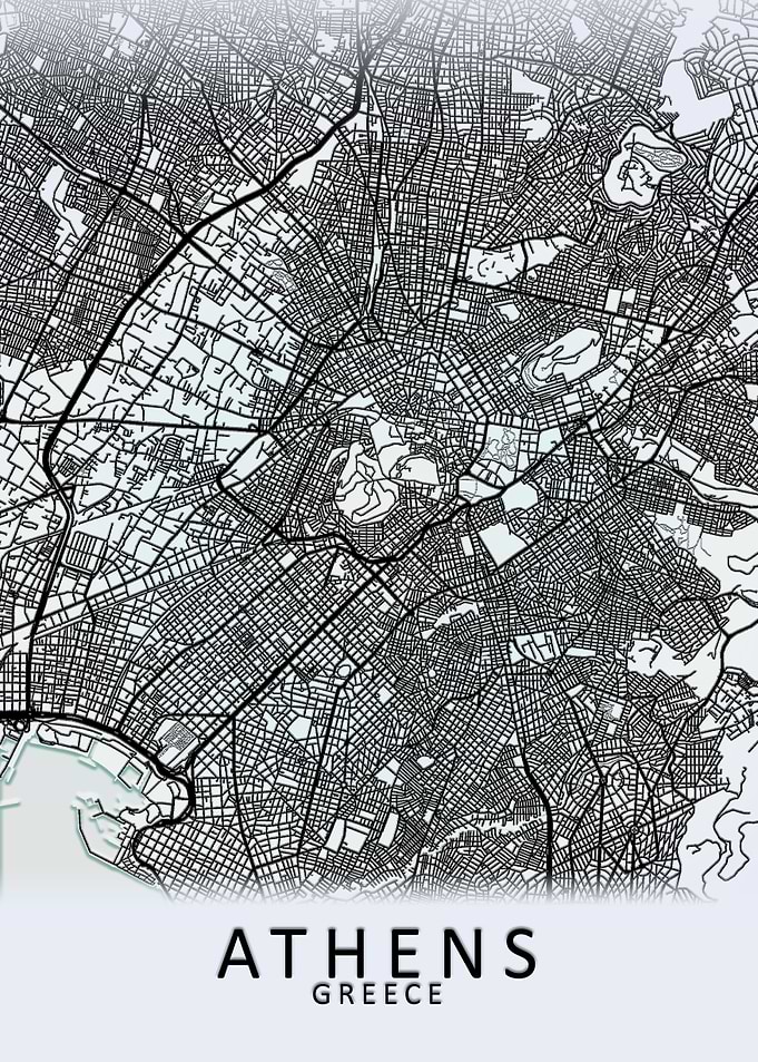 Athens White City Map