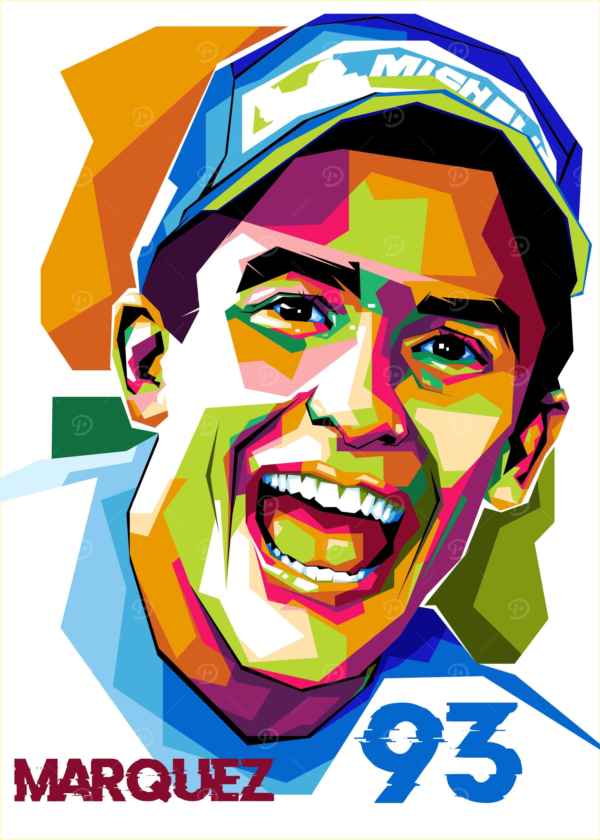 Marc Marquez In WPAP ART