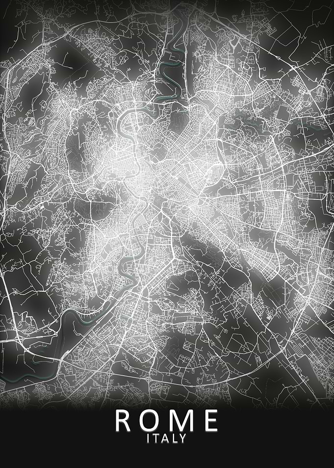 Rome LED Glow City Map