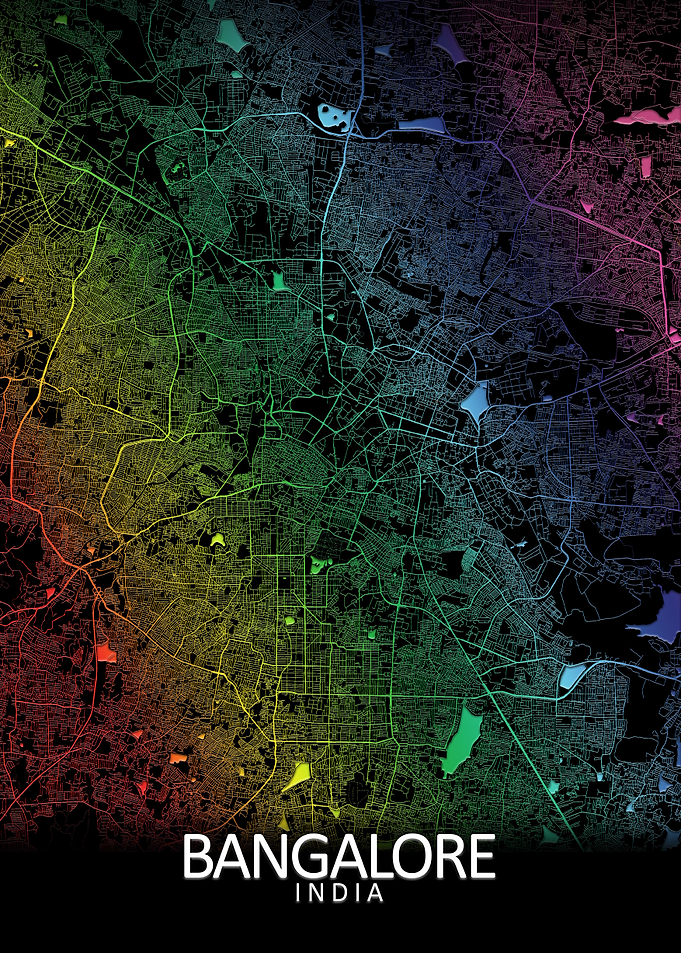 Bangalore Rainbow City Map