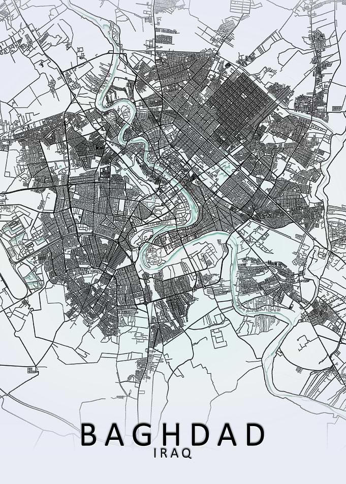 Baghdad White City Map