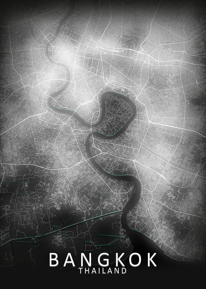 Bangkok LED Glow City Map