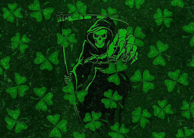 St Patricks Day Skull