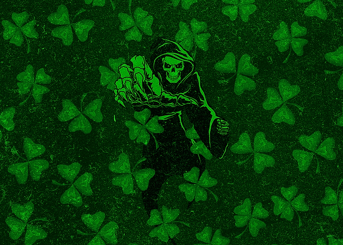 St Patricks Day Skull