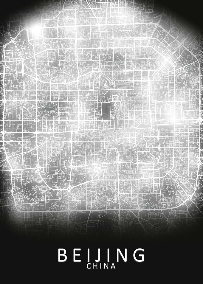 Beijing LED Glow City Map