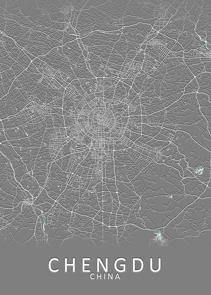 Chengdu Grey City Map