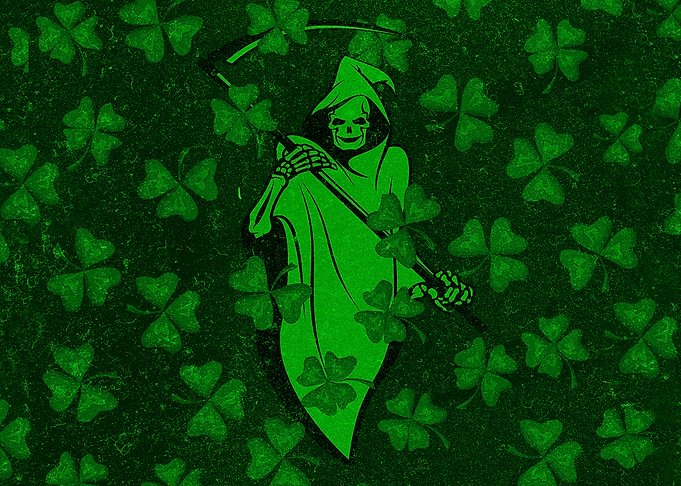 St Patricks Day Skull