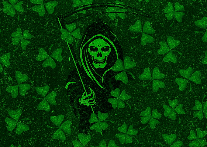 St Patricks Day Skull