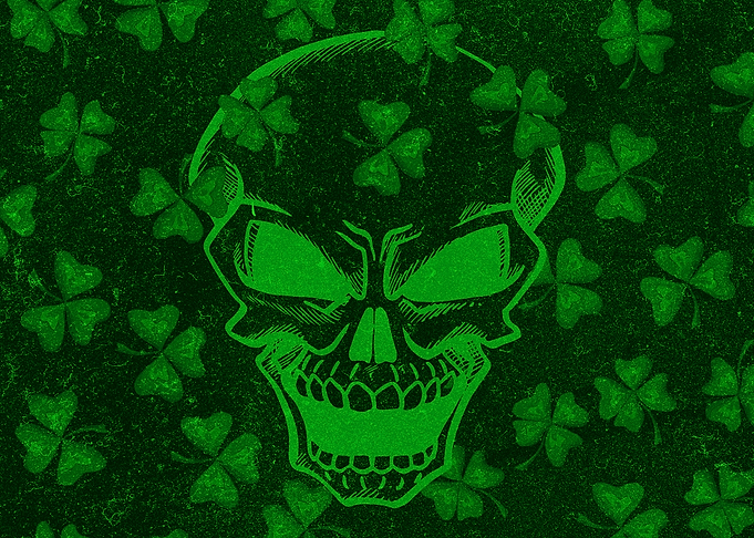 St Patricks Day Skull