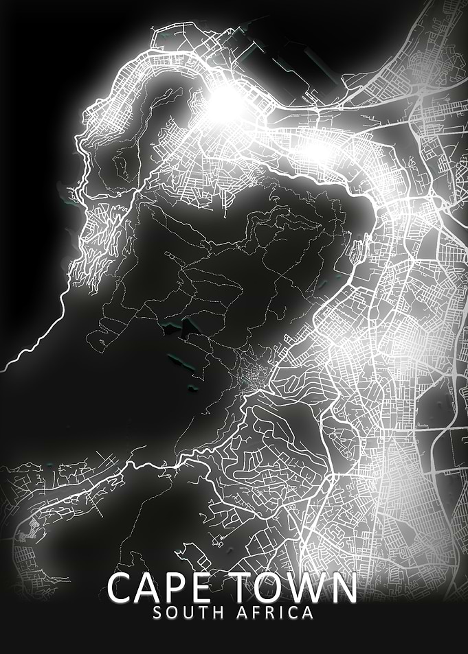 Cape Town LED Glow CityMap