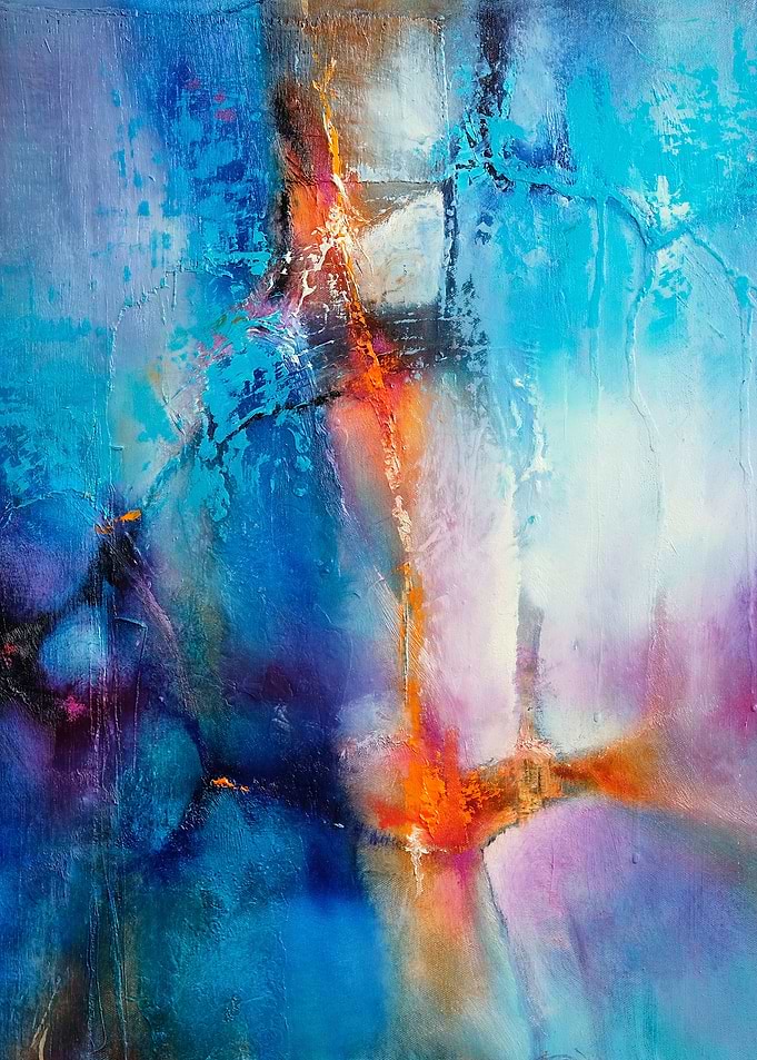 Blue and magenta