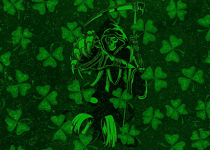 St Patricks Day Skull