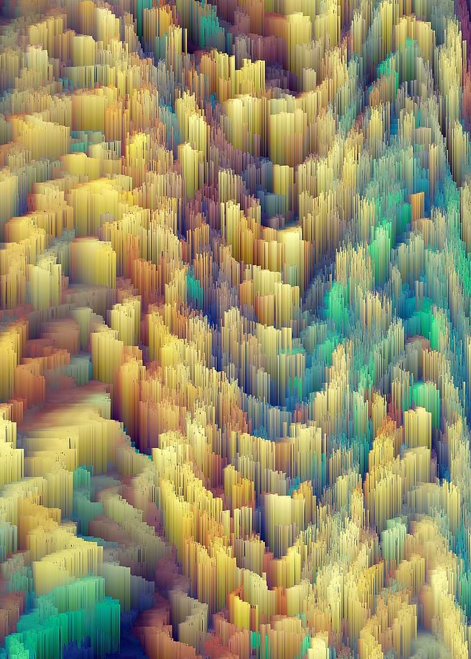 Glitch art Forest