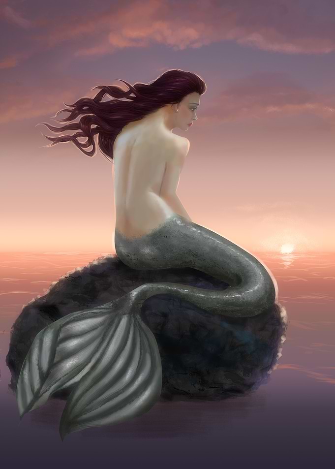 Mermaid and Sunset