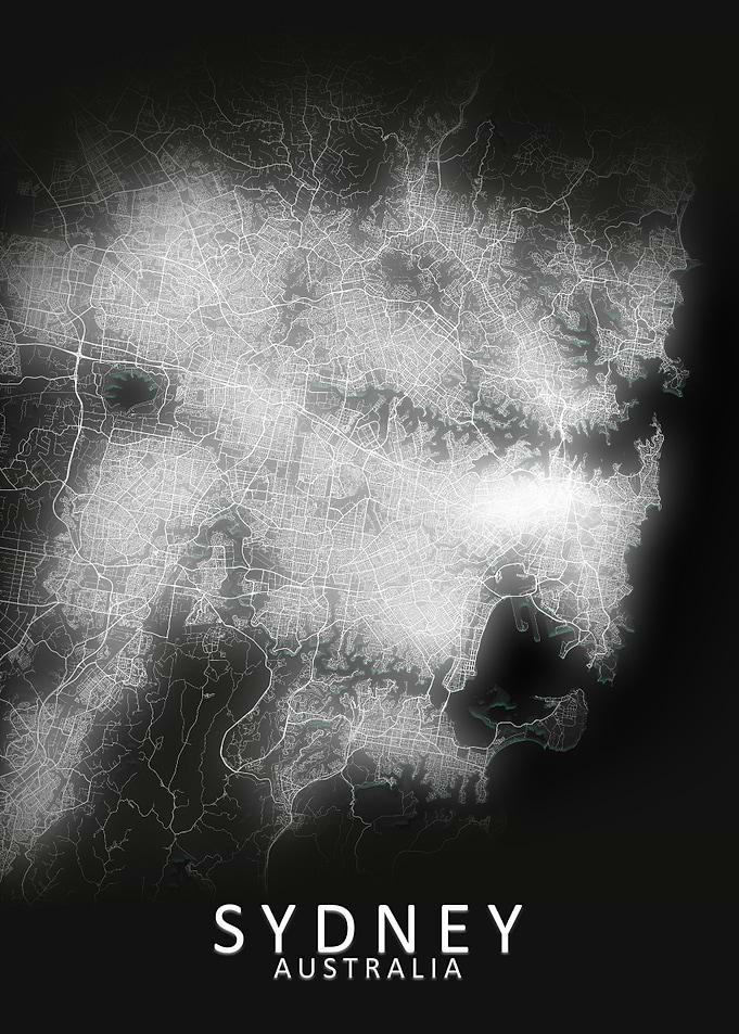 Sydney LED Glow City Map