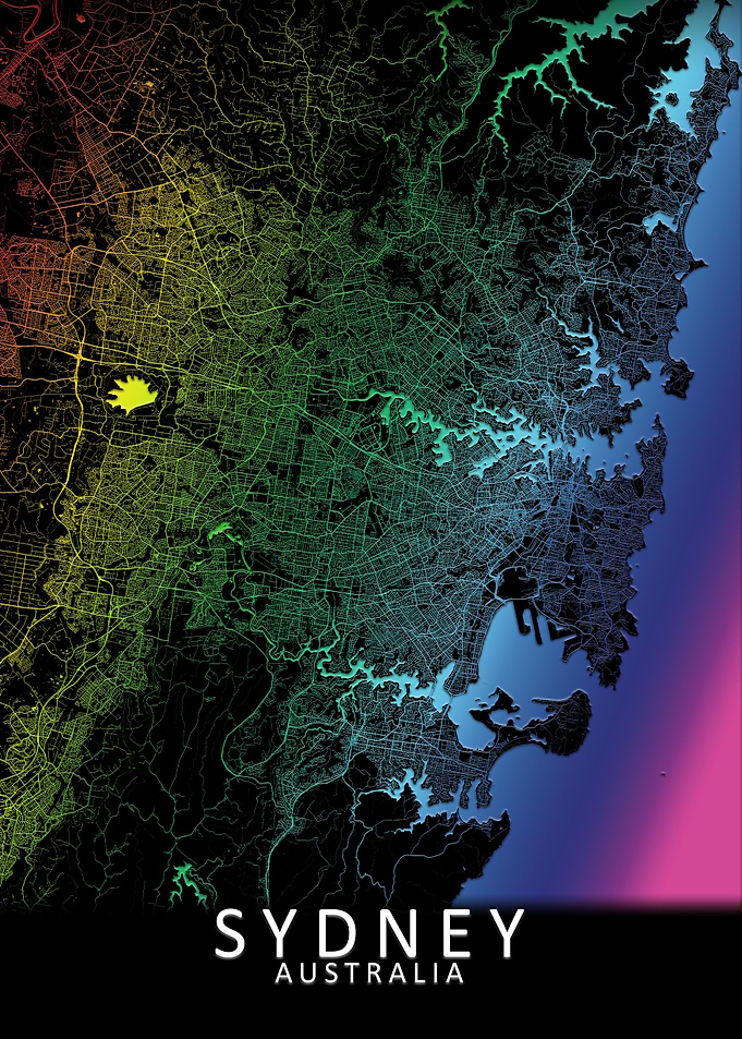 Sydney Rainbow City Map