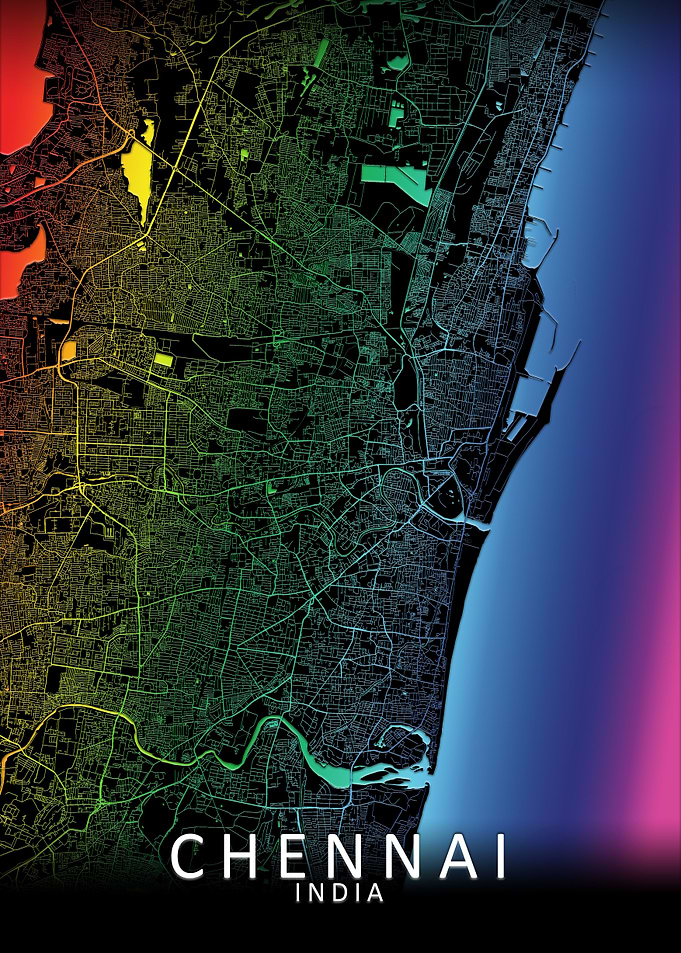 Chennai Rainbow City Map