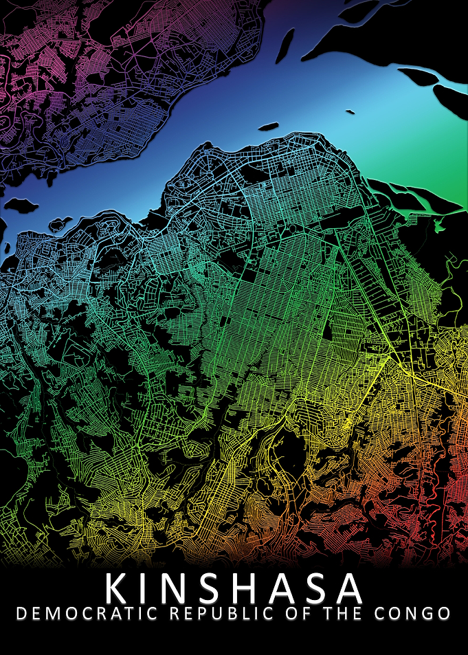 Kinshasa Rainbow City Map