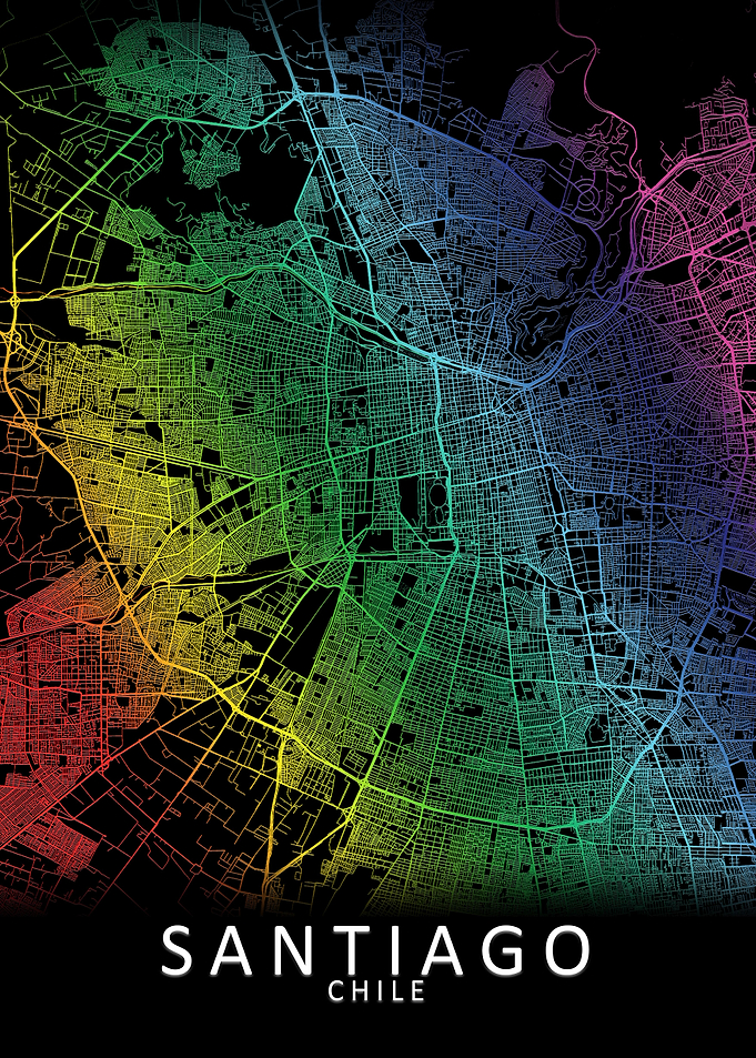 Santiago Rainbow City Map