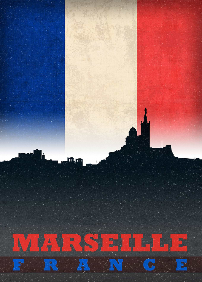 Marseilles City Skyline