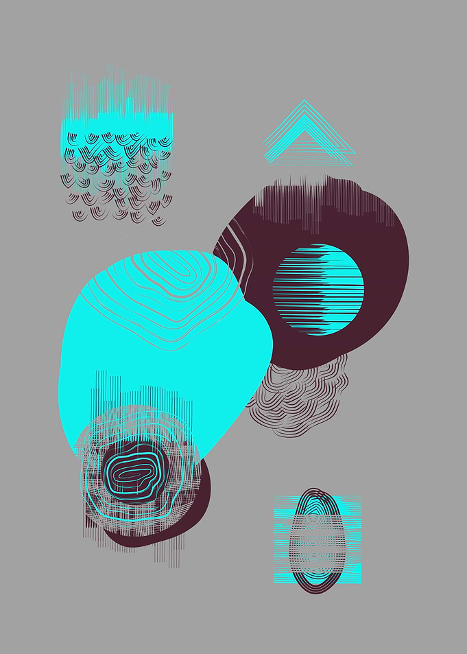 Electric Blue Gray Fusion