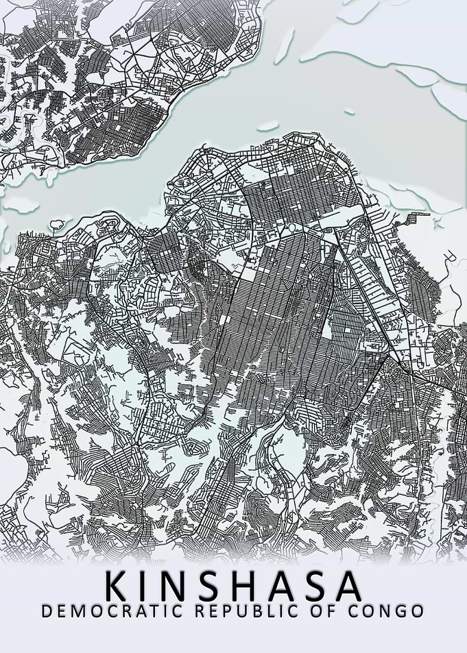 Kinshasa White City Map