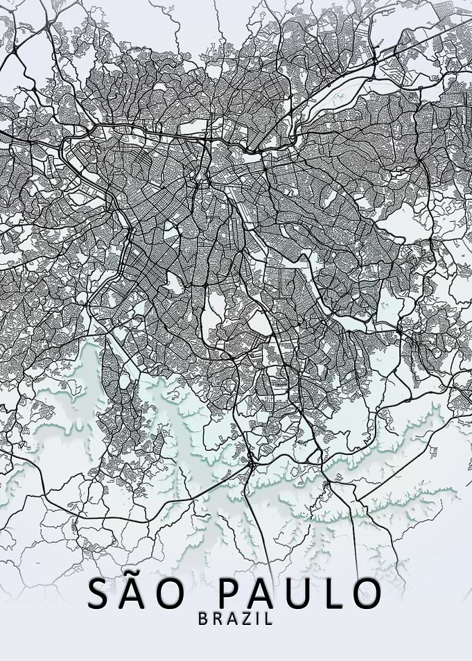 Sao Paulo White City Map
